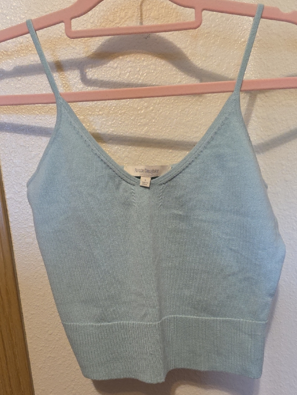Favorite Daughter Light Blue Knit Cami Top